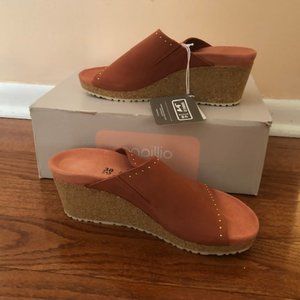 Birkenstock Papillio Namica Rivets platform wedge slide sandal. Size: 6, 7